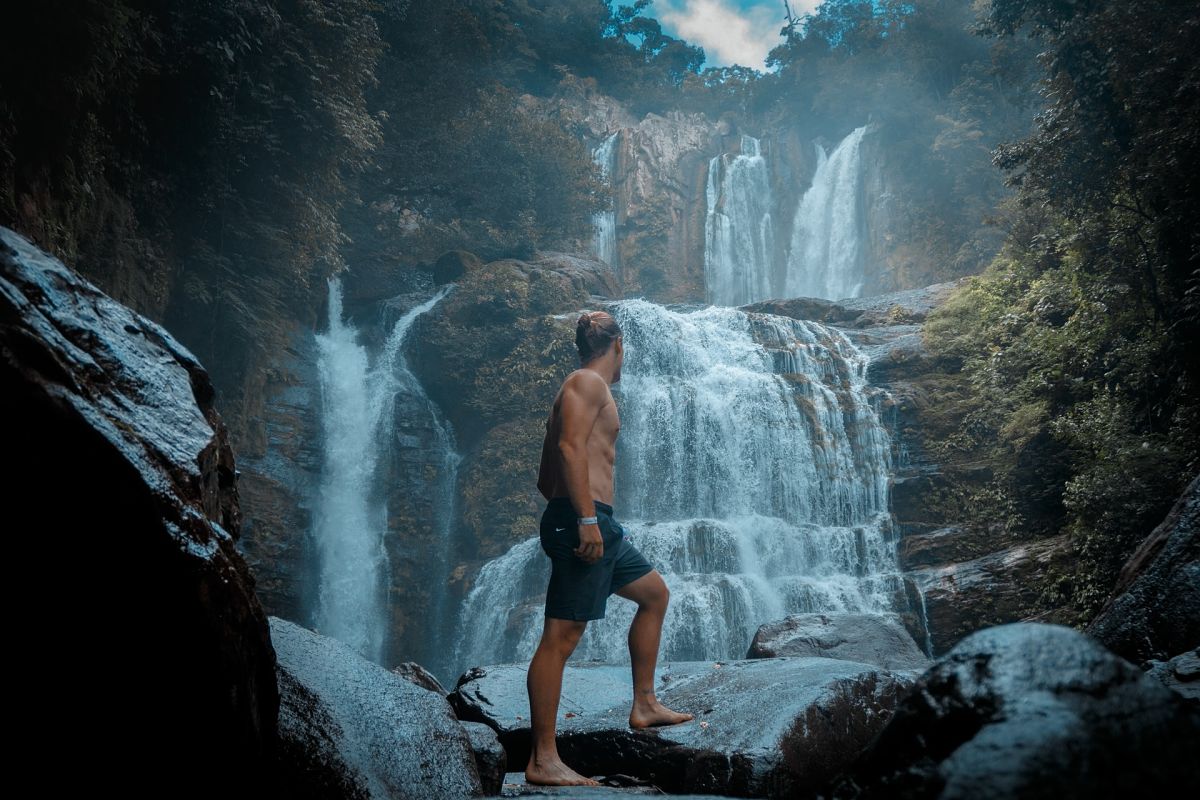 waterfall costa rican jungle