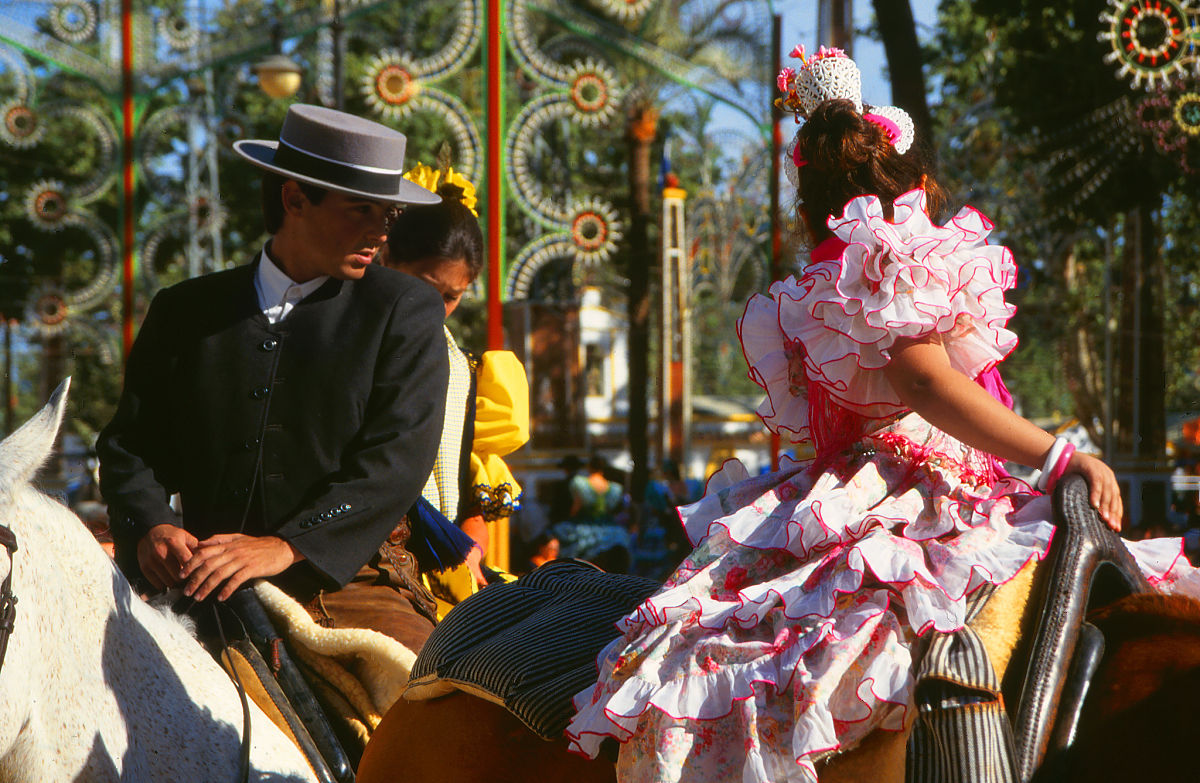 Andalucia horse festival riders cross