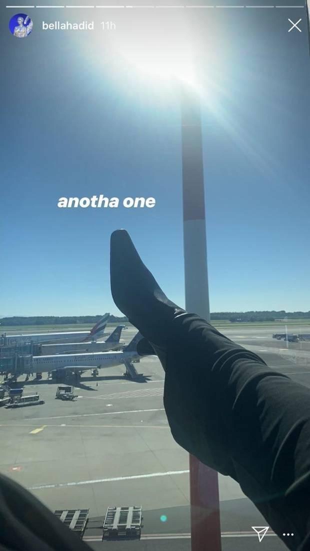 Bella Hadid Foot Photo