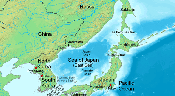Sea of Japan Map naming dispute