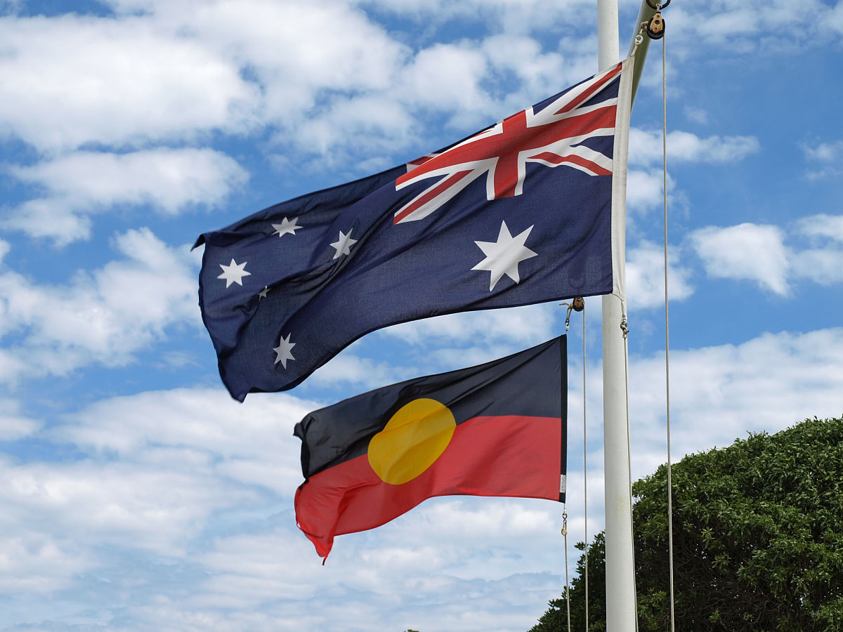 aboriginal flag next australian