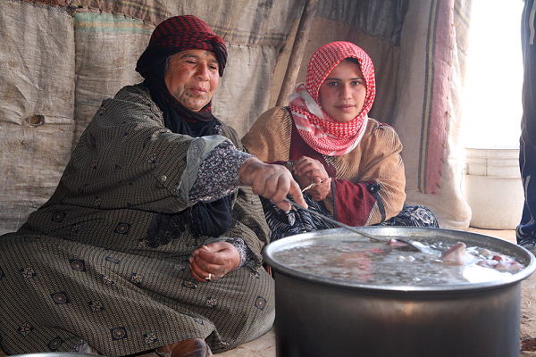 Arab Woman with Cooking Pot