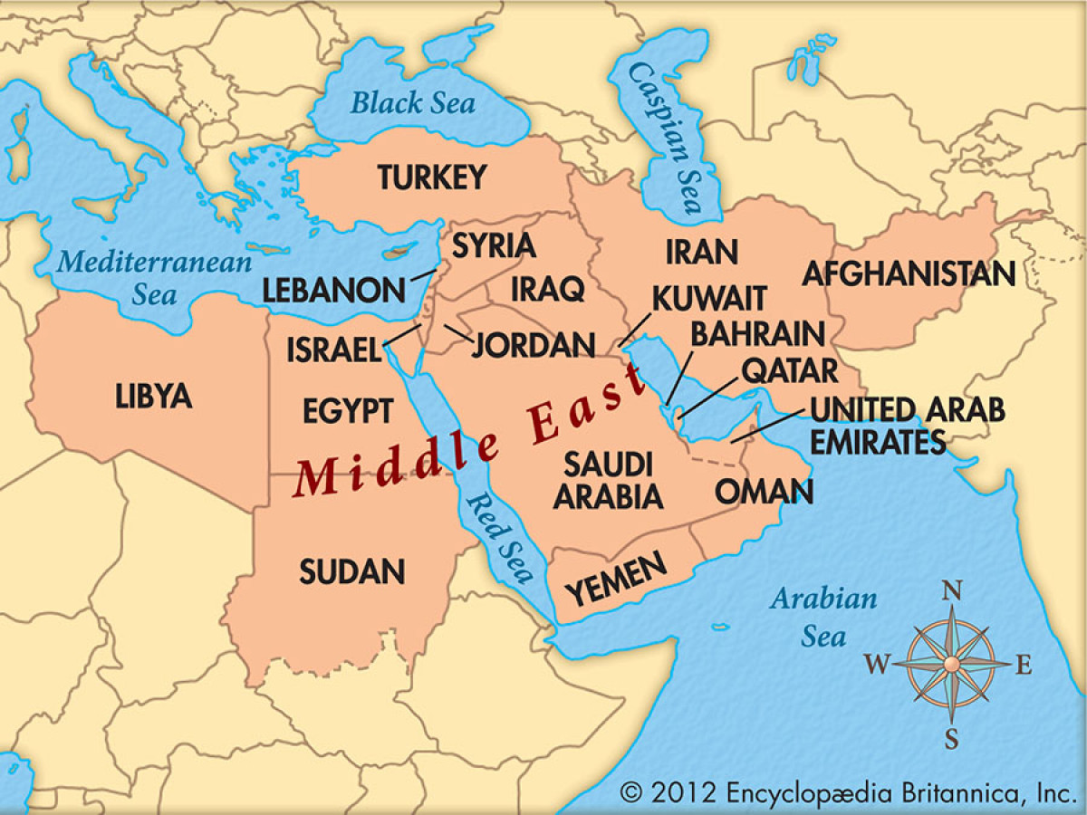 middle east map