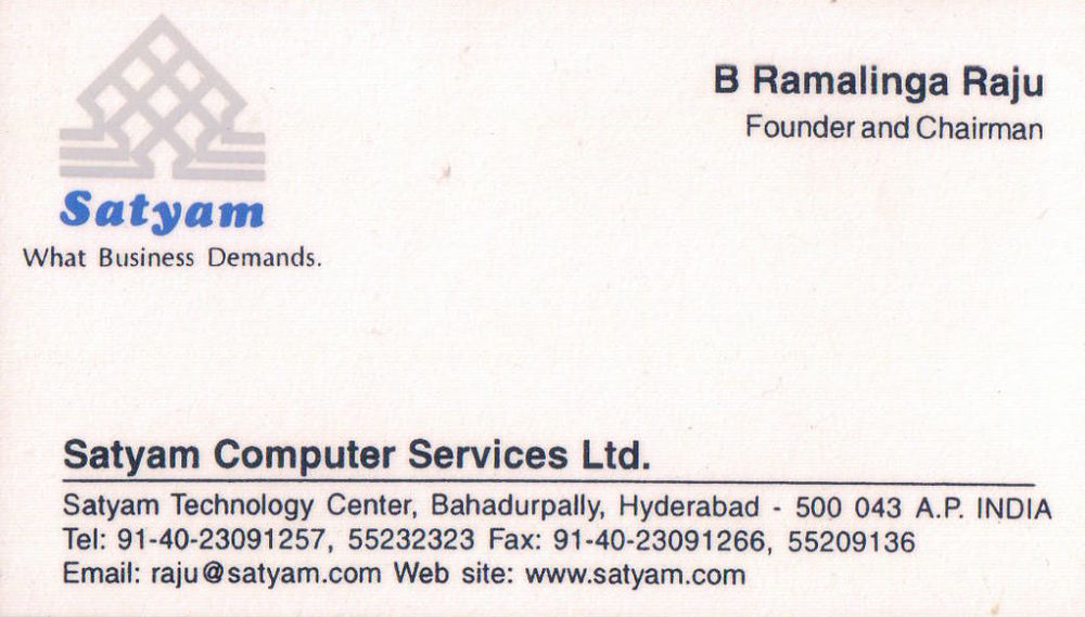 example indian biz card