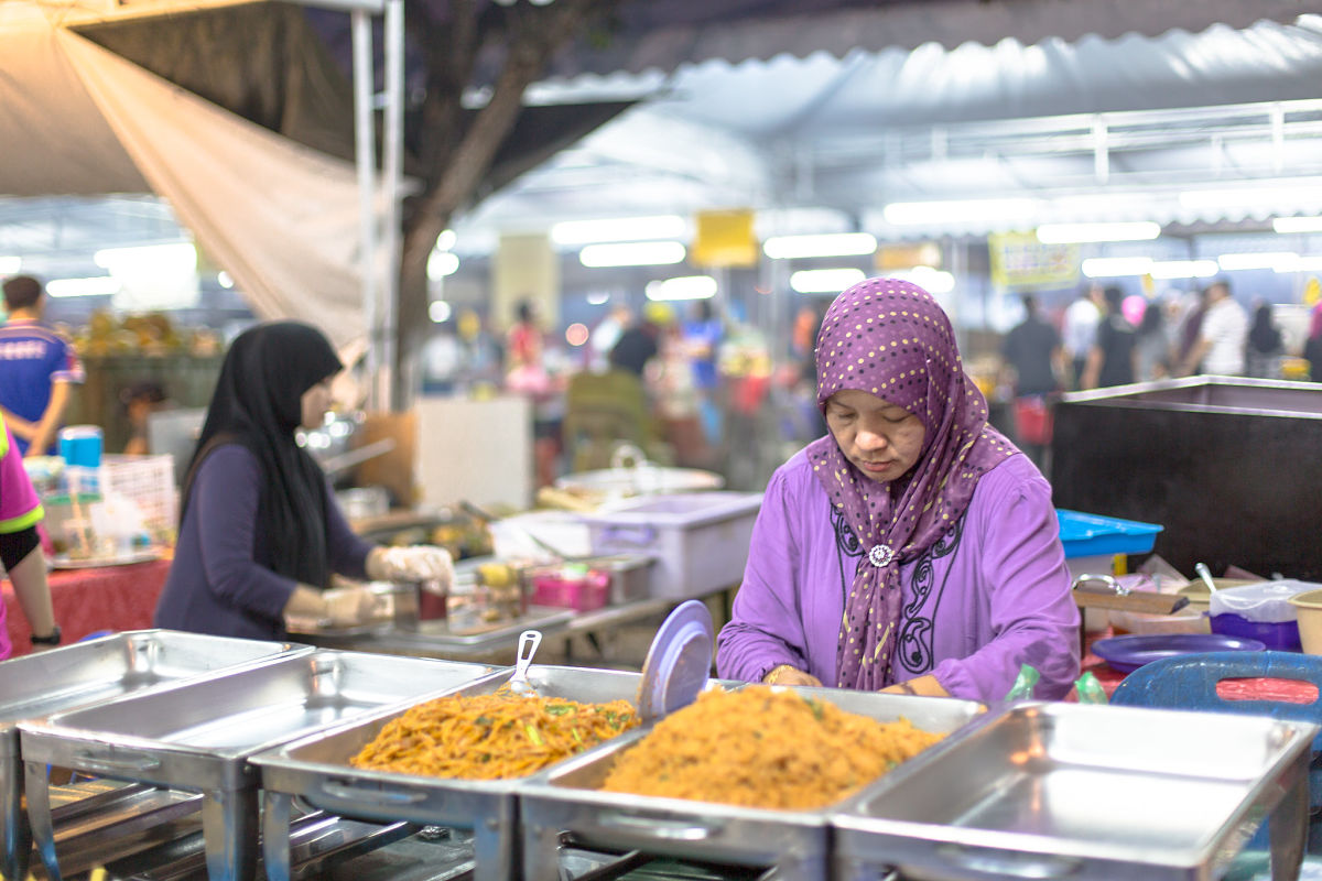 food stall gadong market