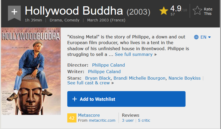 hollywood buddha poster screenshot