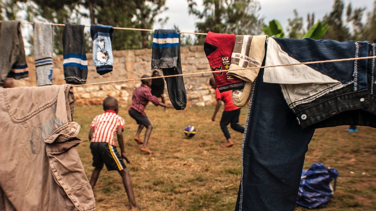 kenyan kids playing football