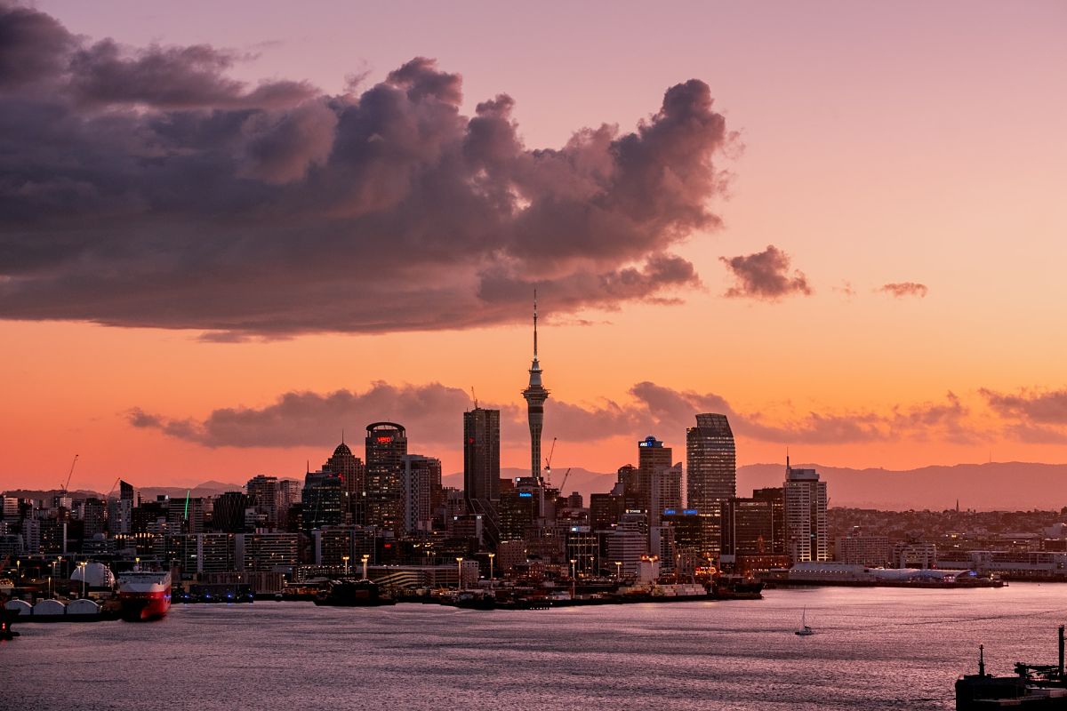 auckland at sunset