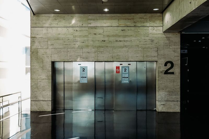 grey elevator