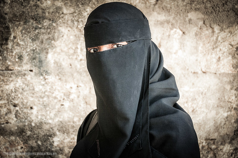 young lady in niqab