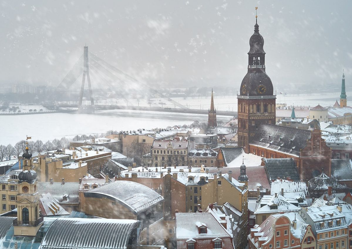 snowy Riga