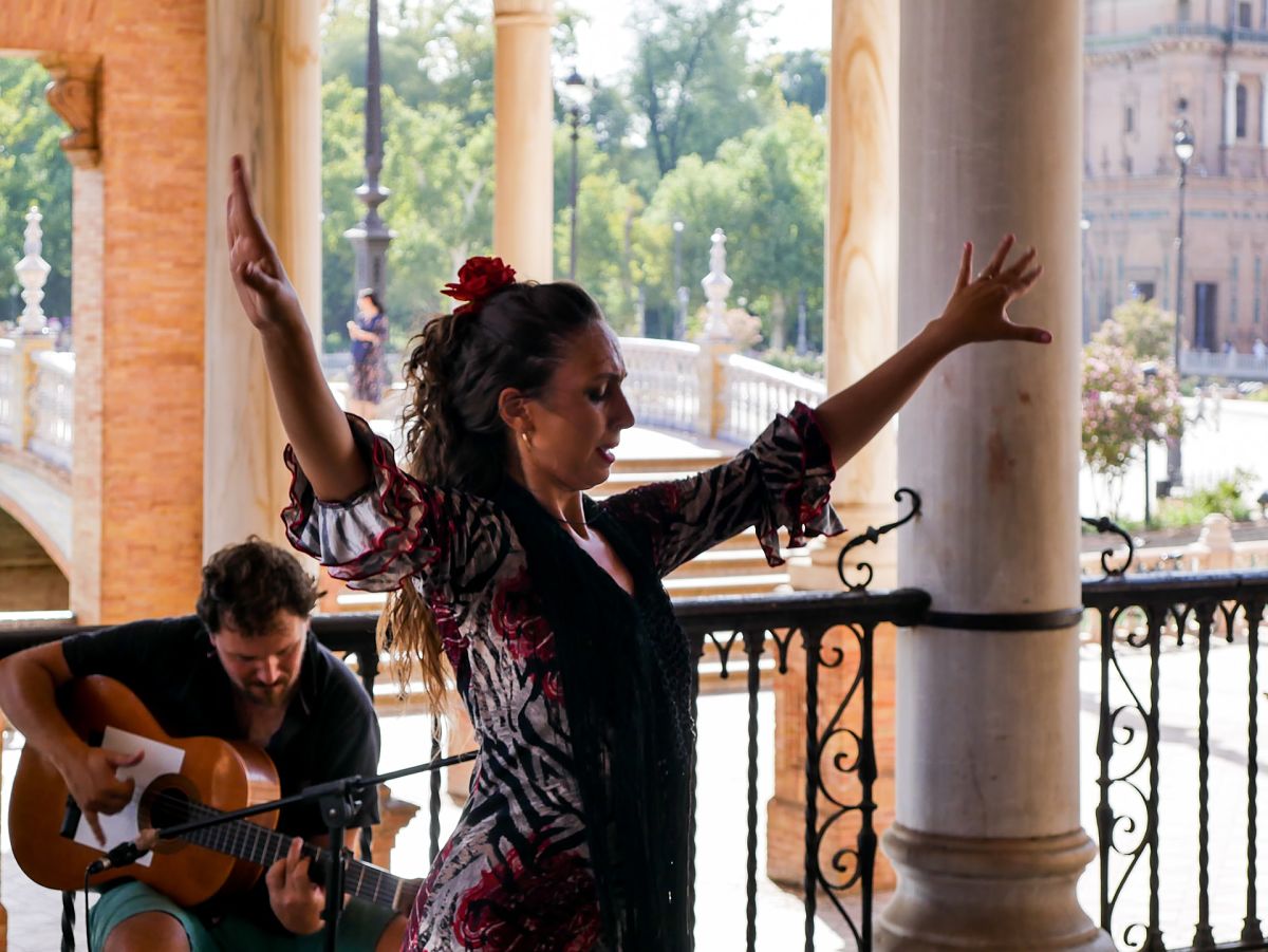 spanish dancer of flamenco