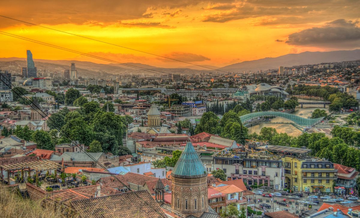 tblisi at dusk