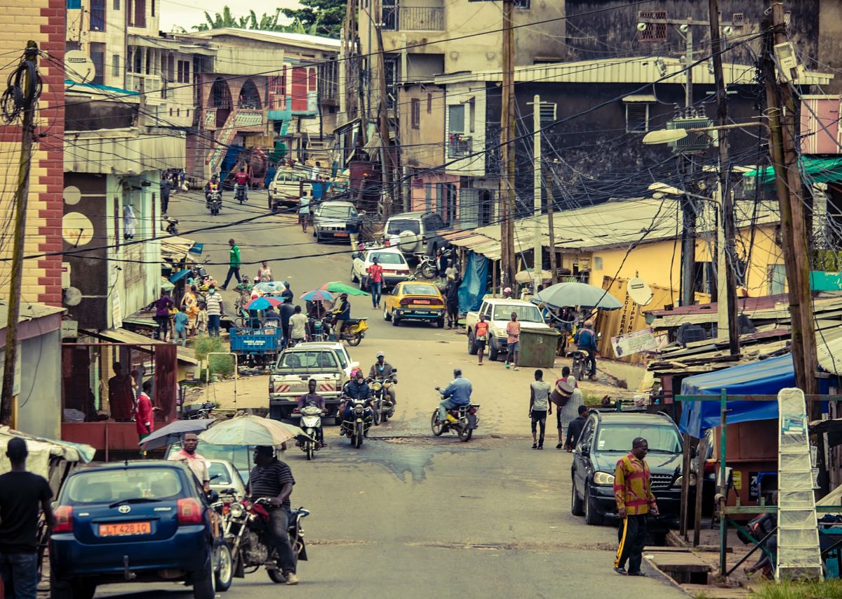 urban street scene cameroon