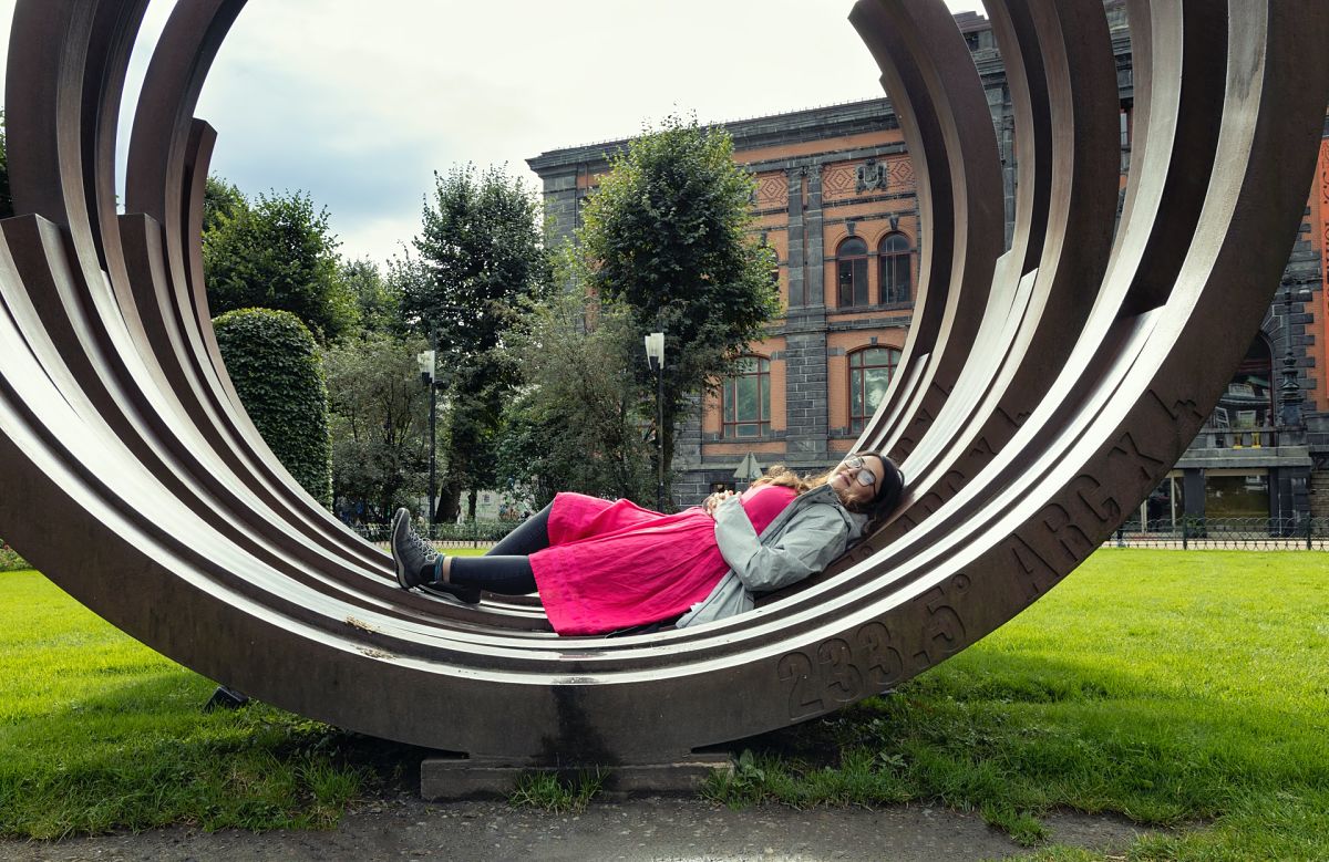 woman at museum norway